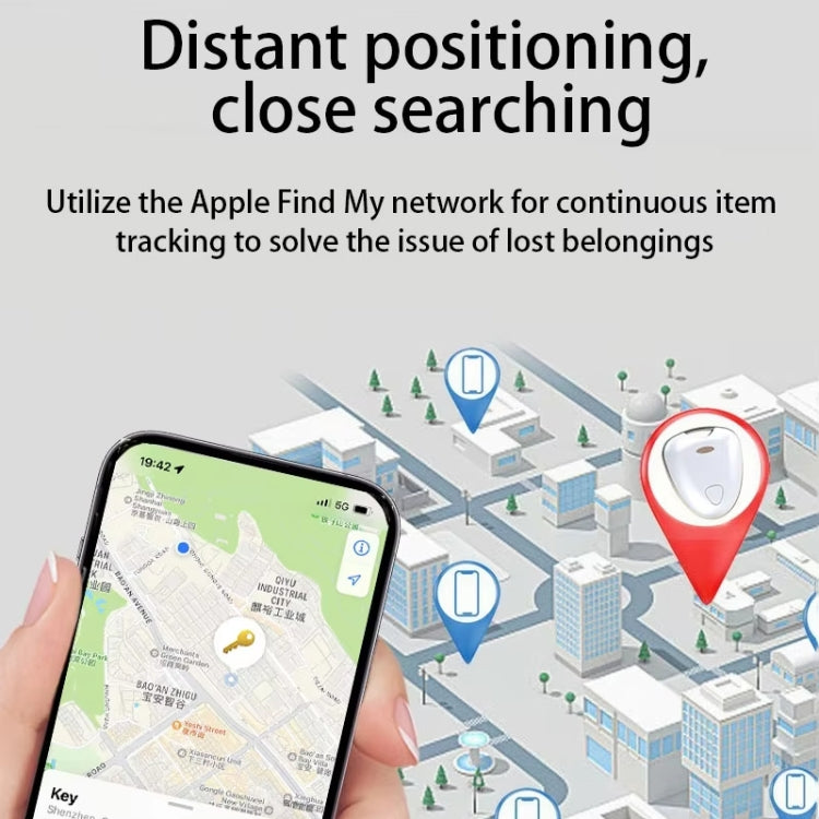 Smart Tracker Tag Anti-Lost Key Finder Works With Find My App(Silver)