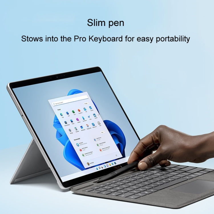 For Microsoft Surface Pro 8 / 9 / Go Laptop Stylus 4096 Pressure Sensitive Stylus Pen(Gray)