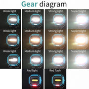 E-SMARTER W895-1 COB Portable Rechargeable Floodlight Work Light, Battery Not Included(Blue)