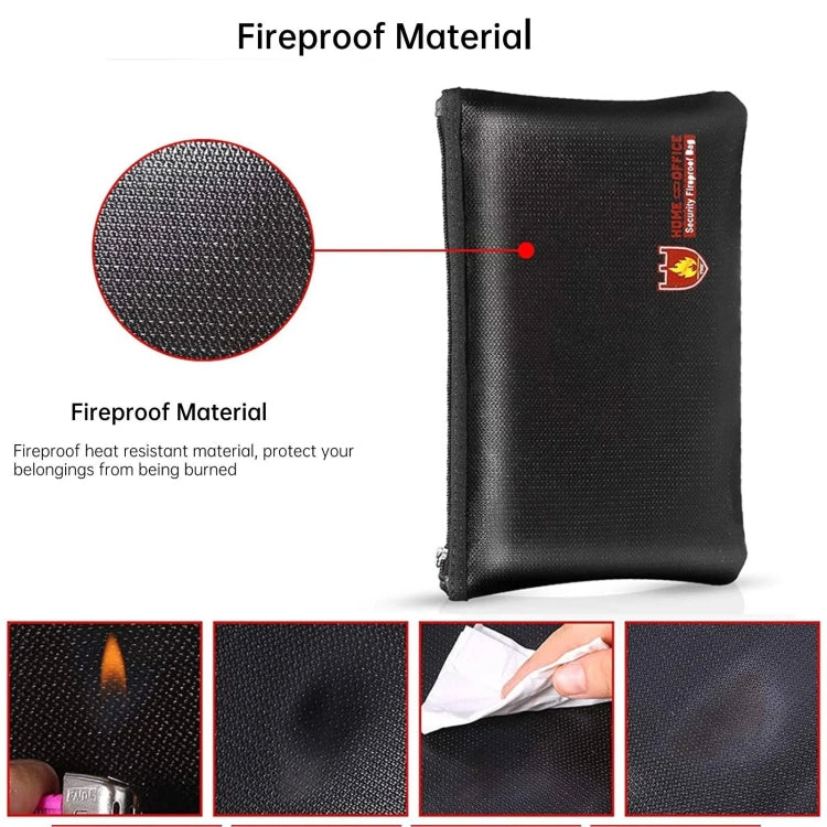 11.4x7.9in Fireproof Water-resistant Document And Money Bag Cash Envelope For Jewelry Passport Valuables