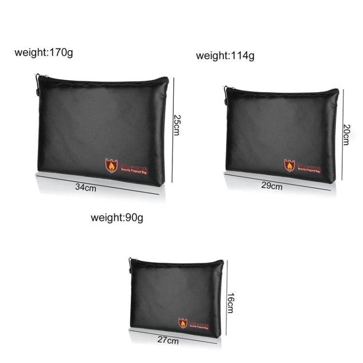 11.4x7.9in Fireproof Water-resistant Document And Money Bag Cash Envelope For Jewelry Passport Valuables