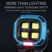 E-SMARTER W894-1 COB Magnetic Projector Work Light Emergency Portable Bright Flashlight(Blue)