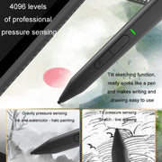 C582S For Microsoft Surface Stylus Pen Anti-Mistouch 4096 Pressure Sensitive Touch Pen Support lnk Bluetooth Function(Silver)