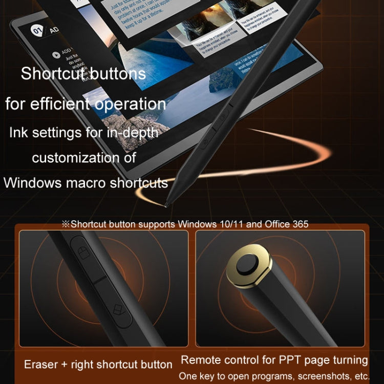 C582S For Microsoft Surface Stylus Pen Anti-Mistouch 4096 Pressure Sensitive Touch Pen Support lnk Bluetooth Function(Silver)