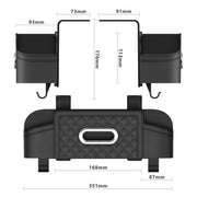 Multifunctional Car Seat Back Tissue Storage Box Hanging Bag(Brown)