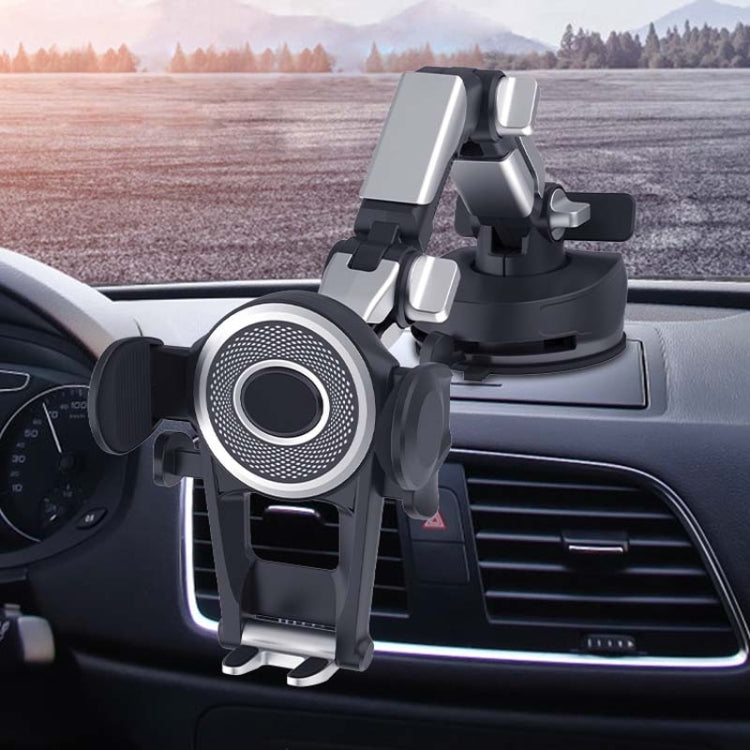Car Suction Cup Multi-function Cell Phone Navigation Mount, Style: With Flat Clip