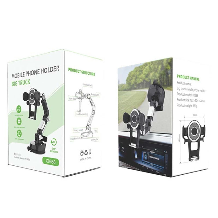 Car Suction Cup Multi-function Cell Phone Navigation Mount, Style: With Flat Clip