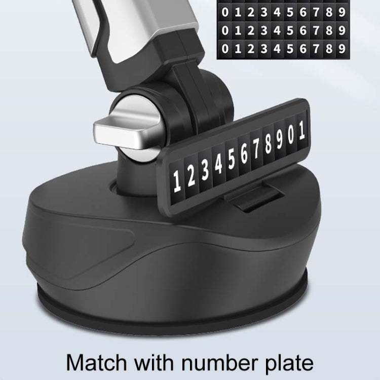 Car Suction Cup Multi-function Cell Phone Navigation Mount, Style: With Flat Clip