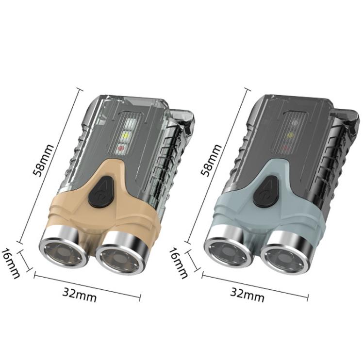 E-SMARTER Portable LED Keychain Light Outdoor Camping Dual Lamp(Brown)