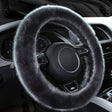 38cm Car Steering Wheel Winter Warm Short Plush Cover(O-type Gray) - Steering Wheel Accessories by PMC TechLife | Online Shopping South Africa | PMC TechLife | Buy Now Pay Later Mobicred