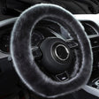 38cm Car Steering Wheel Winter Warm Short Plush Cover(D-type Gray) - Steering Wheel Accessories by PMC TechLife | Online Shopping South Africa | PMC TechLife | Buy Now Pay Later Mobicred