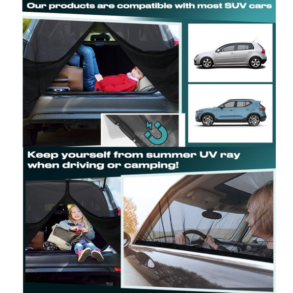 Car Rear Trunk Ventilation Shade Anti-mosquito Screen Cover, Size: L(Set)