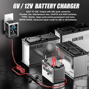 FOXSUR 6V/12V 1.5A Lawn Mower Motorcycle Lead Acid Battery SAE Plug Charger(EU Plug)