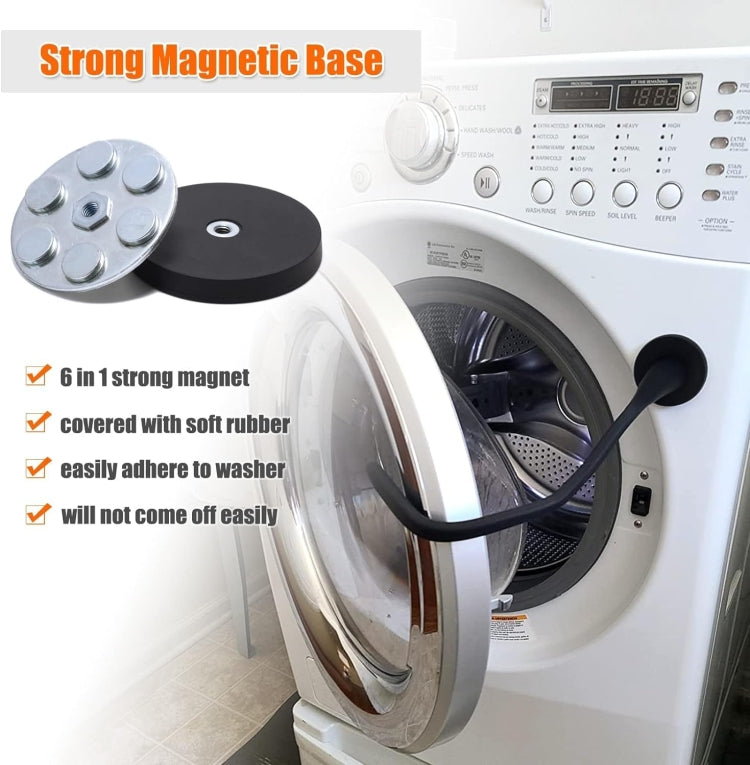 Universal Flexible Magnetic Washing Machine Door Stopper Front Load Washer Door Prop 66mm Black