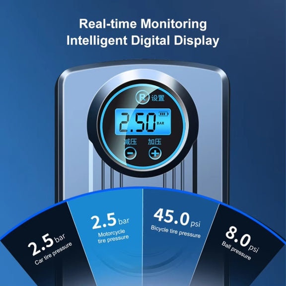 Car Portable Mini Digital Display High Power Multifunctional Inflatable Pump, Model: Wired
