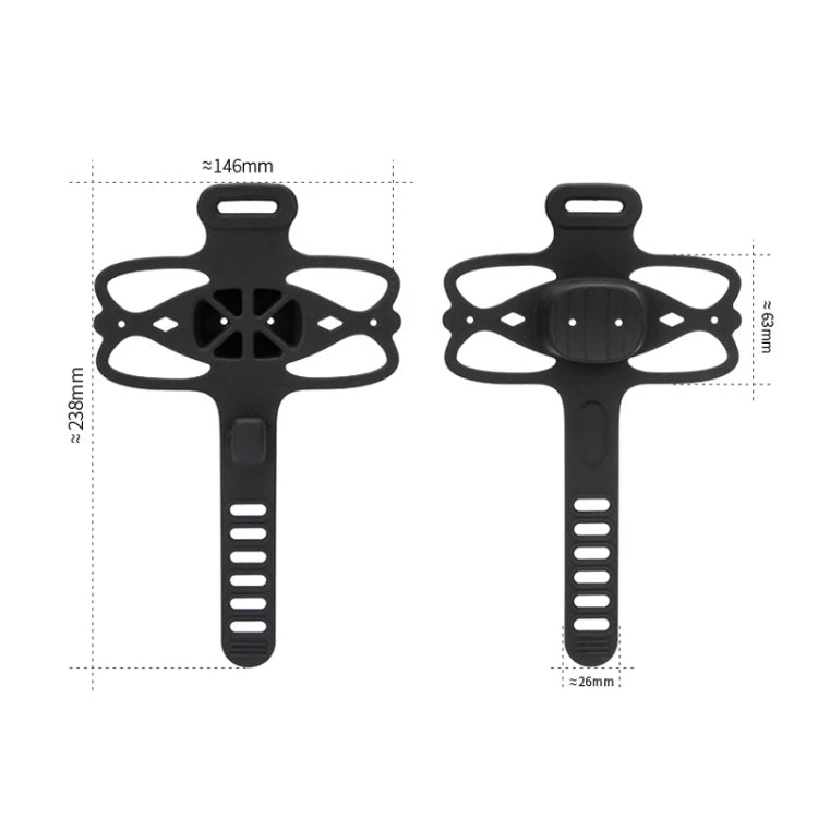 GUB P9 Bicycle Dragonfly Shape Silicone Phone Holder(Black)
