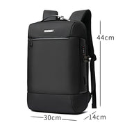 SKV B20453 Men Business Casual Multifunctional Double Shoulder Bag Large Capacity Laptop Backpack(Black)