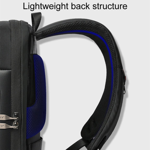 SKV B20453 Men Business Casual Multifunctional Double Shoulder Bag Large Capacity Laptop Backpack(Black)