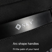 SKV B20453 Men Business Casual Multifunctional Double Shoulder Bag Large Capacity Laptop Backpack(Black)