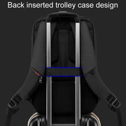 SKV B20453 Men Business Casual Multifunctional Double Shoulder Bag Large Capacity Laptop Backpack(Black)