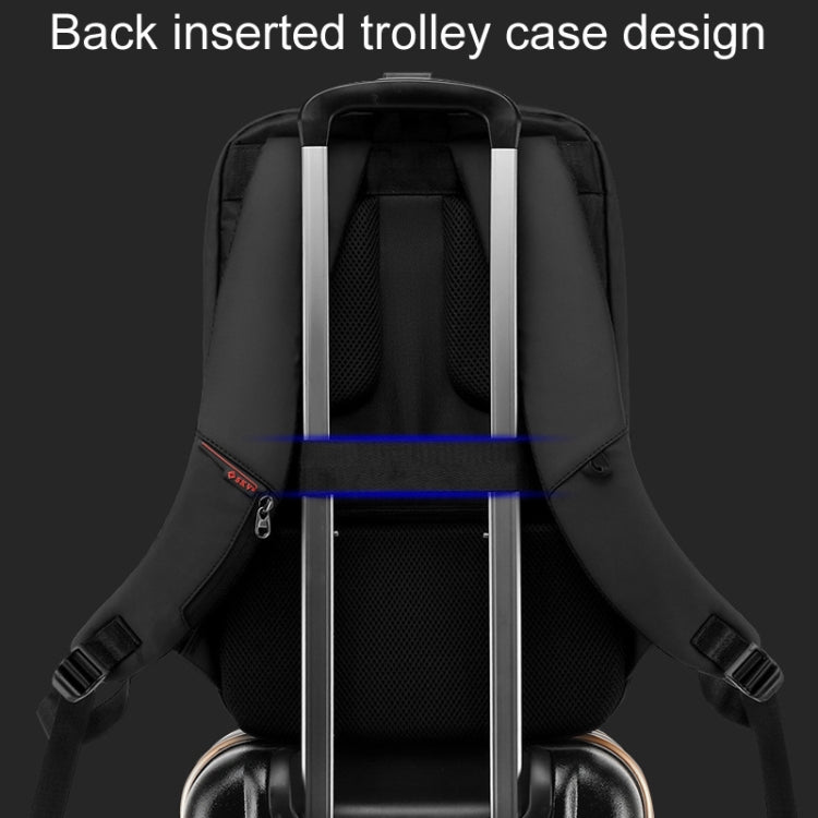 SKV B20453 Men Business Casual Multifunctional Double Shoulder Bag Large Capacity Laptop Backpack(Blue)