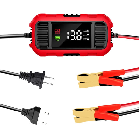 FOXSUR 2A 12V Motorcycle ATV Fully Automatic Trickle Battery Charger(EU Plug)