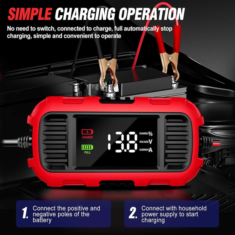 FOXSUR 2A 12V Motorcycle ATV Fully Automatic Trickle Battery Charger(EU Plug)