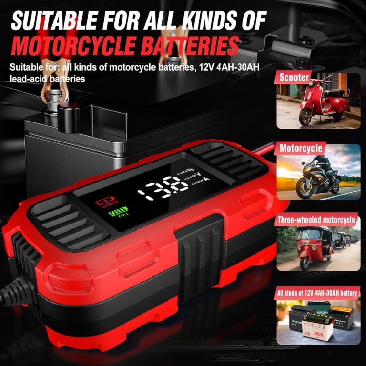 FOXSUR 2A 12V Motorcycle ATV Fully Automatic Trickle Battery Charger(EU Plug)