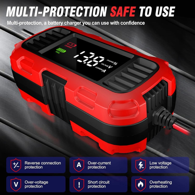 FOXSUR 2A 12V Motorcycle ATV Fully Automatic Trickle Battery Charger(EU Plug)