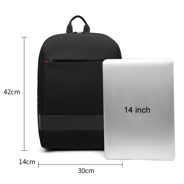 SKV B22016 Men Business Casual Double Shoulder Bag Outdoor Travel Laptop Backpack(Gray Blue)