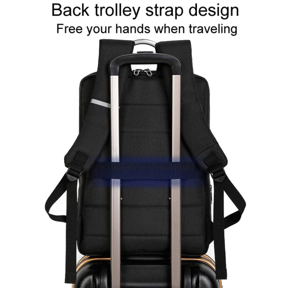 SKV BLB21282 Men Business Duty Traveling Double Shoulder Bag Lightweight Large Capacity Laptop Backpack(Gray)