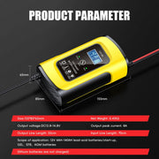 FOXSUR 12V8A SUV Car Motorcycle Intelligent Repair Type Lead-acid Battery Charger(US Plug)