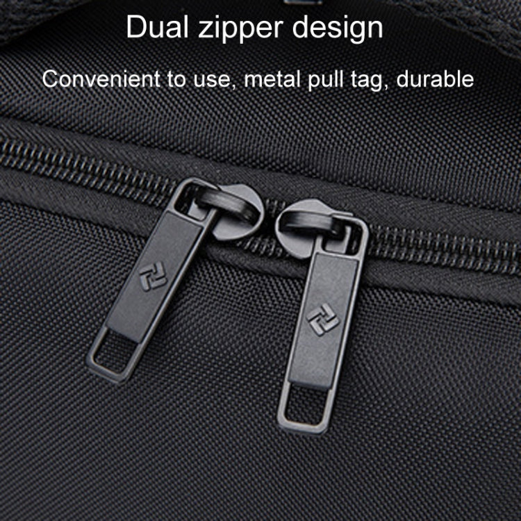 SKV BLB2006 Men Business Travel Double Shoulder Bag Large Capacity Casual Laptop Backpack(Black)