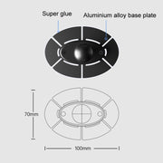 SUV Car Modified Central Control Bracket Base Slider, Specifications: Paste Elliptical Base
