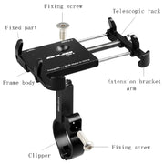 GUB PRO2 Aluminium Bicycle Phone Holder(Black)