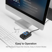 Vaydeer JP2011 USB Computer Volume Adjustment Controller Desktop Multimedia Rotary Button(Type-C)