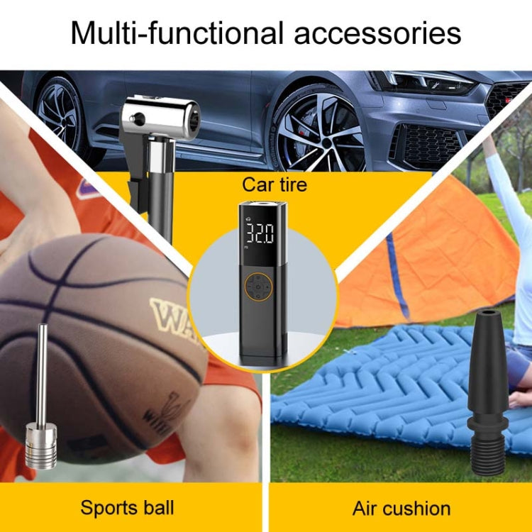 Car Portable Multifunctional Intelligent Digital Display Inflatable Pump(Black)