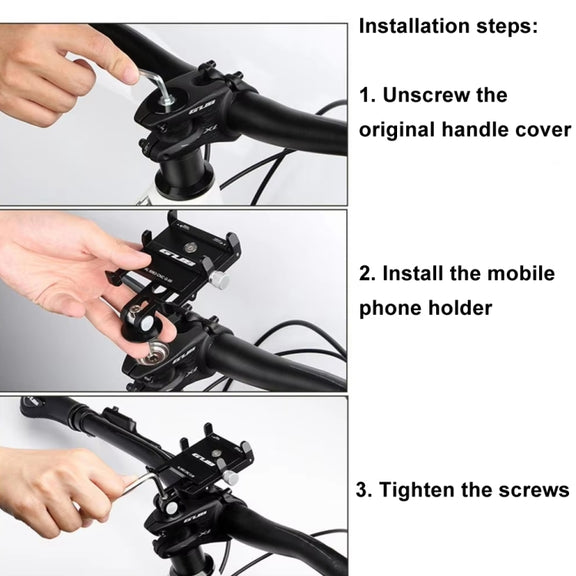 GUB G-95 Bicycle Mobile Phone Holder Bicycle Navigation Handlebar Bowl Cover Mount(Black)