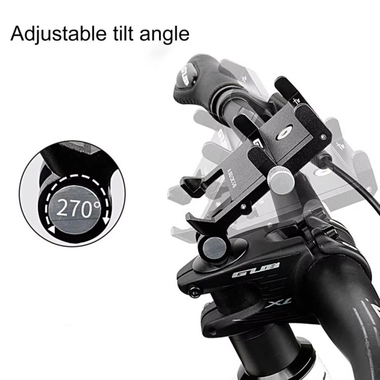 GUB G-95 Bicycle Mobile Phone Holder Bicycle Navigation Handlebar Bowl Cover Mount(Black)
