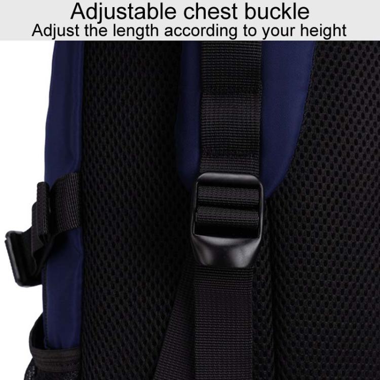 SKV B23344 Men Large Capacity Business Laptop Backpack Outdoor Traveling Double Shoulder Bag(Blue)