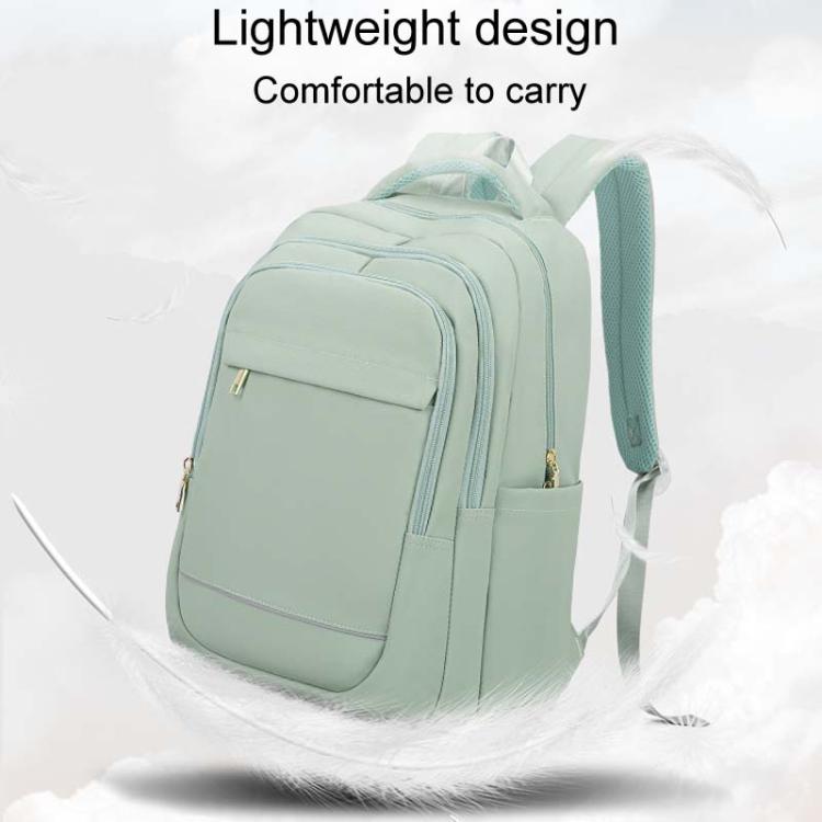 SKV B23874 Large Capacity Water Resistant Double Shoulder Casual Laptop Bag(Matcha Color)