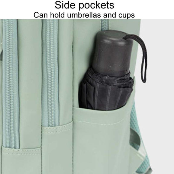SKV B23874 Large Capacity Water Resistant Double Shoulder Casual Laptop Bag(Matcha Color)