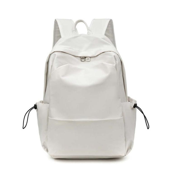 SKV B1530 Large Capacity Student School Bag Casual Double Shoulder Laptop Backpack(White)