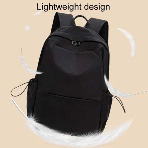 SKV B1530 Large Capacity Student School Bag Casual Double Shoulder Laptop Backpack(Black)