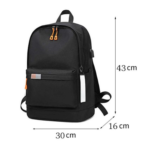 SKV B21071 Large Capacity Student School Bags Leisure Traveling Double Shoulder Laptop Backpack(Blue)