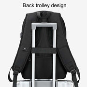 SKV B21071 Large Capacity Student School Bags Leisure Traveling Double Shoulder Laptop Backpack(Black)