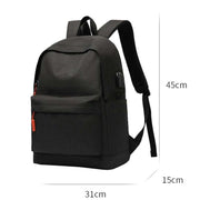 SKV B20537 Lightweight Traveling Double Shoulder Bag Large Capacity Laptop Backpack(Black)