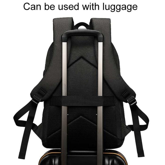 SKV B20537 Lightweight Traveling Double Shoulder Bag Large Capacity Laptop Backpack(Black)