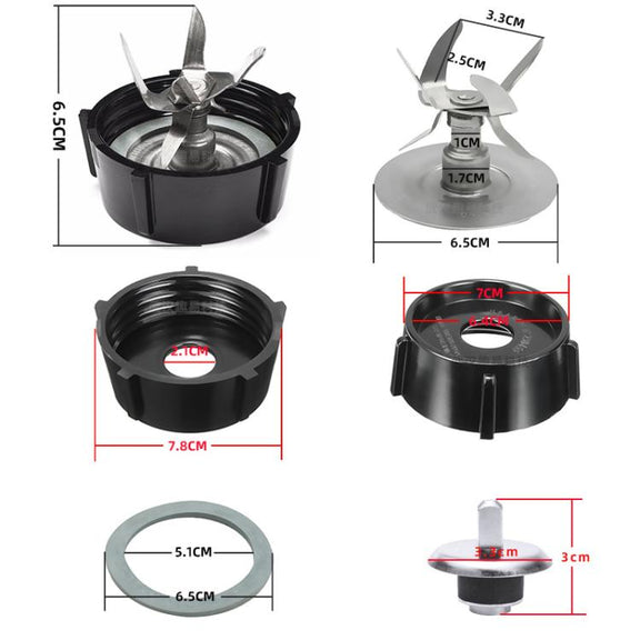 For Oster Blender Juice Extractor Accessories(Blade Head+Gasket+Base+Drive Shaft)