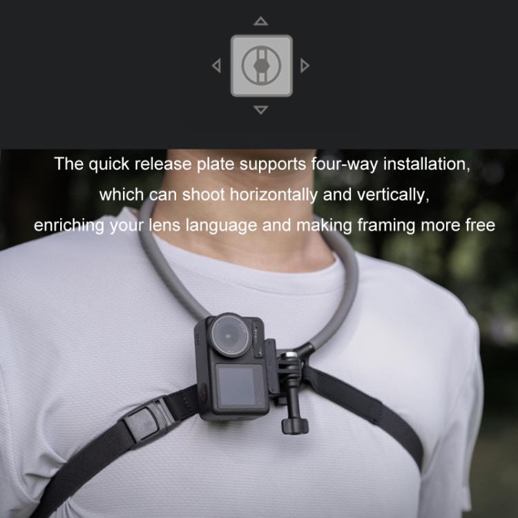 PGYTECH Sports Camera Neck Mount For Angled Shooting, Specifications: P-GM-153 Set